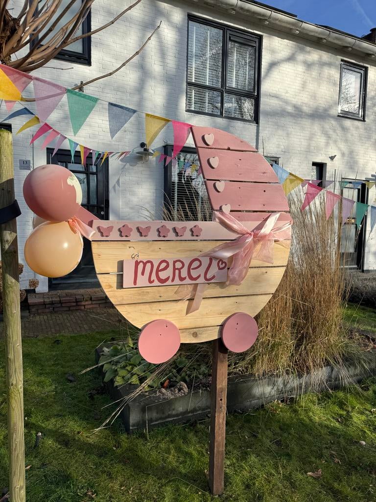 Geboortebord Kinderwagen - te huur., Kinderen en Baby's, Ophalen, Gebruikt, Geboortebord