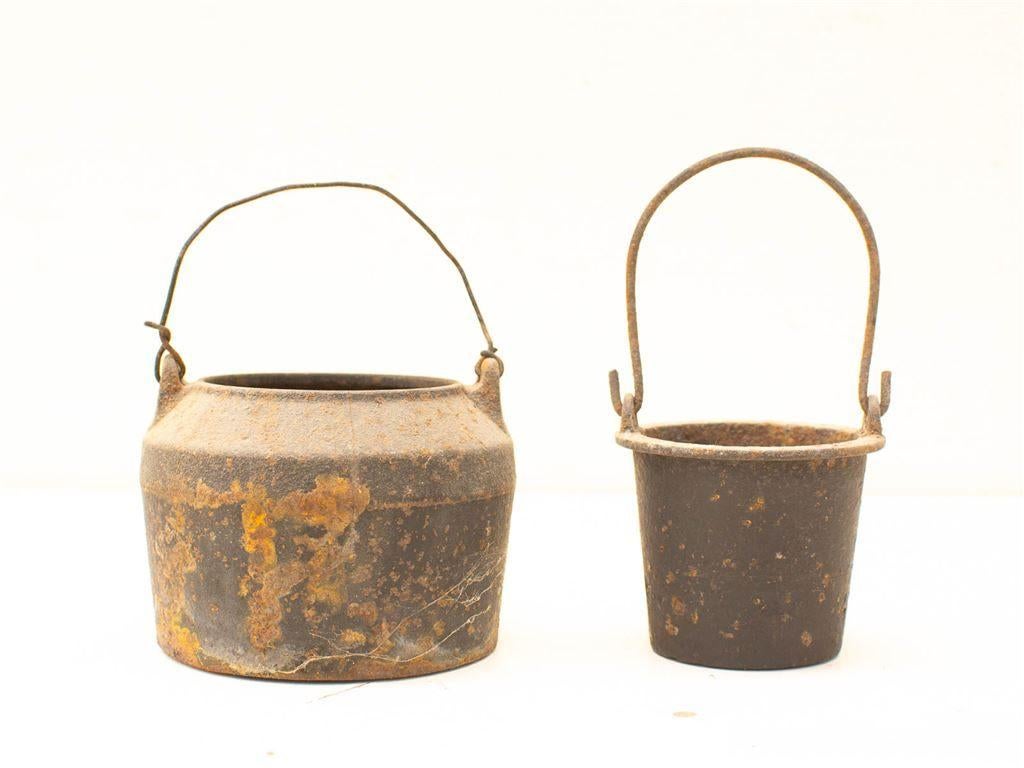 Gietijzeren lijmpot 35143, Ophalen of Verzenden, Gebruikt, Gietijzer, Koekenpan of Braadpan