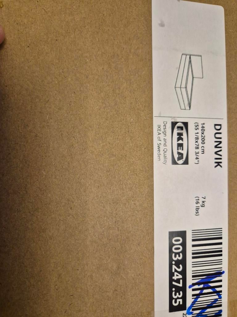 Hoes voor boxspring Ikea Dunvik, Ophalen of Verzenden, Nieuw, Tweepersoons, 140 cm