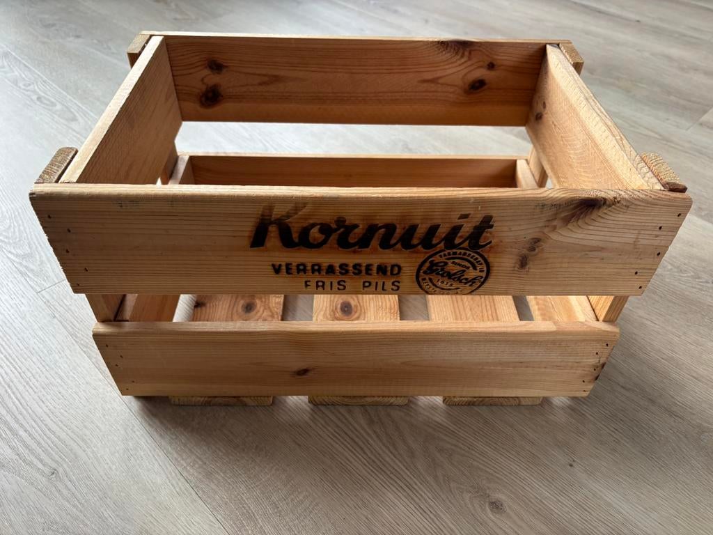 Grolsch Kornuit houten krat, Minder dan 50 cm, Minder dan 50 cm, Ophalen of Verzenden, Zo goed als nieuw