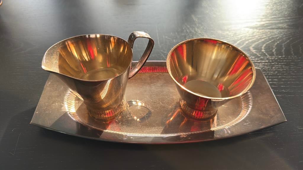 Zilver plated roomstelletje, Ophalen of Verzenden, Zilver