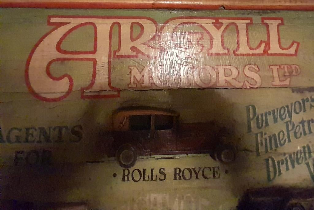 Houten paneel met Rolce Royce auto, Antiek en Kunst, Verzenden