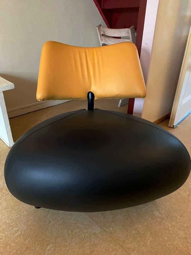 Fauteuil Pallone geel zwart, Ophalen of Verzenden, Gebruikt, 75 tot 100 cm, 50 tot 75 cm