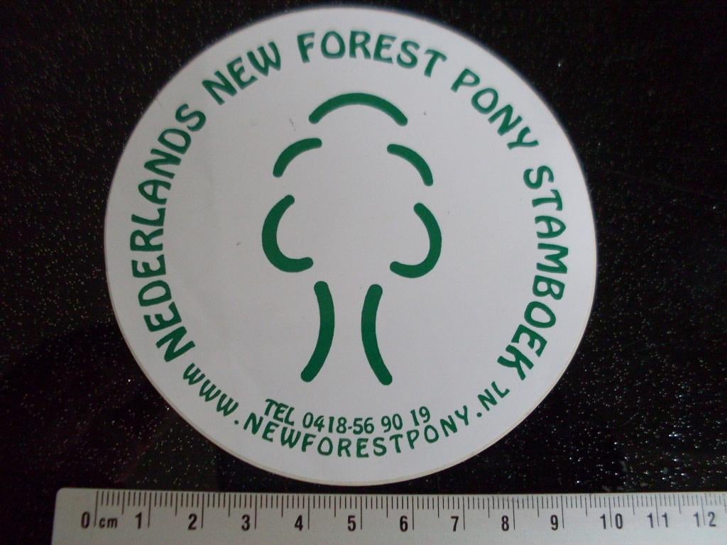 sticker nederlands new forest pony stamboek logo, Verzenden, Zo goed als nieuw, Bedrijf of Vereniging