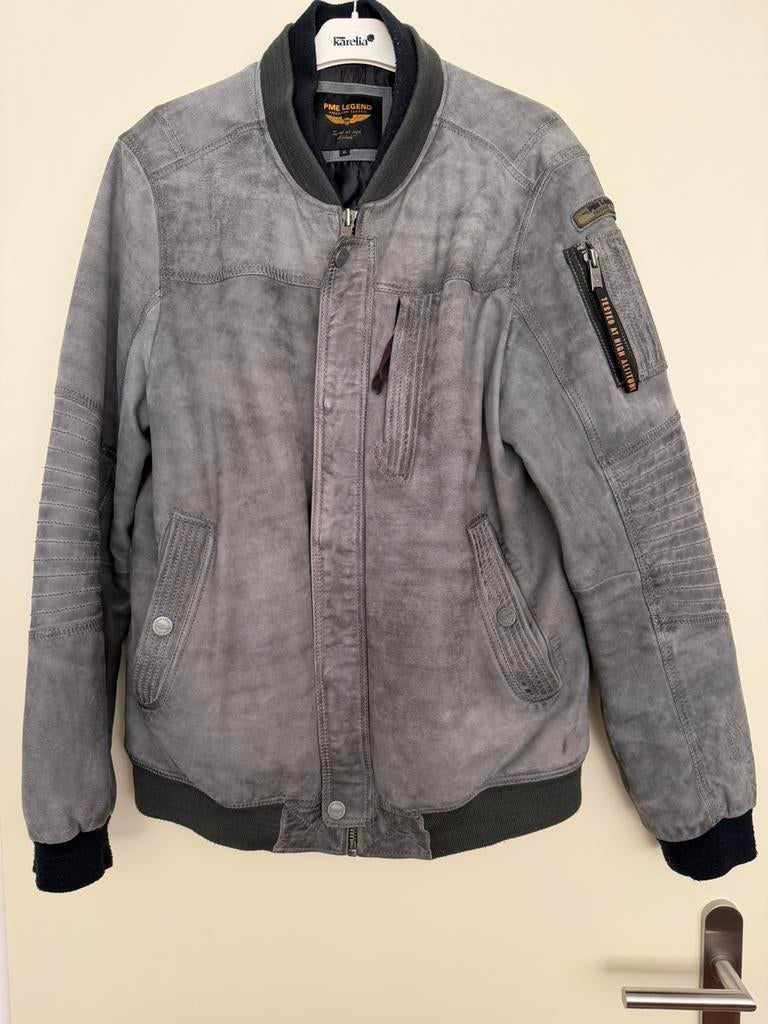 PME legend grijze lederen zomerjas, Ophalen, Zo goed als nieuw, Maat 56/58 (XL), Grijs