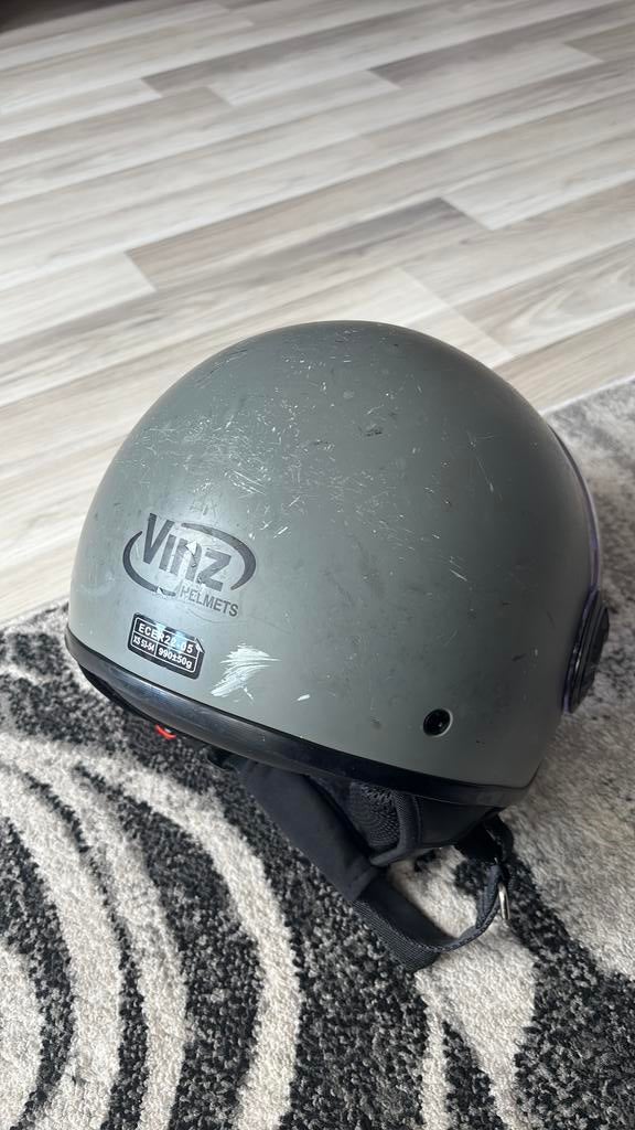 Vinz helm grijs maat XS, Fietsen en Brommers, Brommerhelmen, Ophalen, Gebruikt, Extra small of kleiner