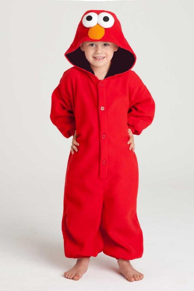 Elmo onesie 116-122 Pak Kostuum Rood Sesamstraat, Ophalen of Verzenden, Zo goed als nieuw, 110 t/m 116, Jongen of Meisje