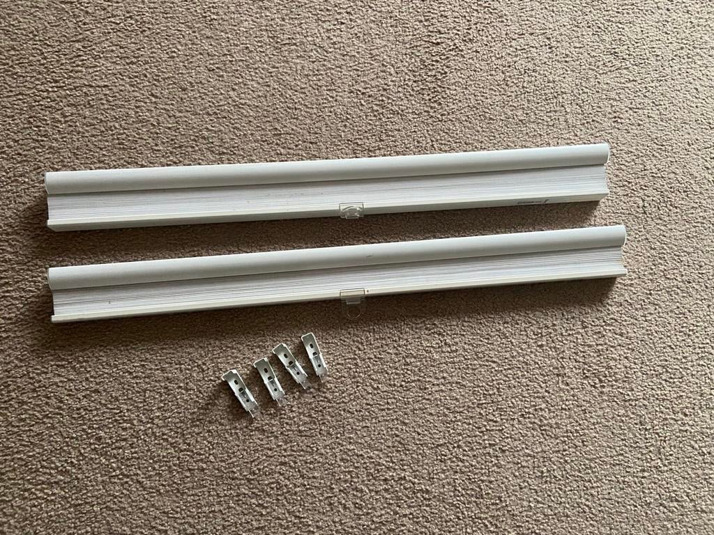 2 x  Ikea plisse gordijn dubbel wit, Ophalen, Gebruikt, Wit, 50 tot 100 cm