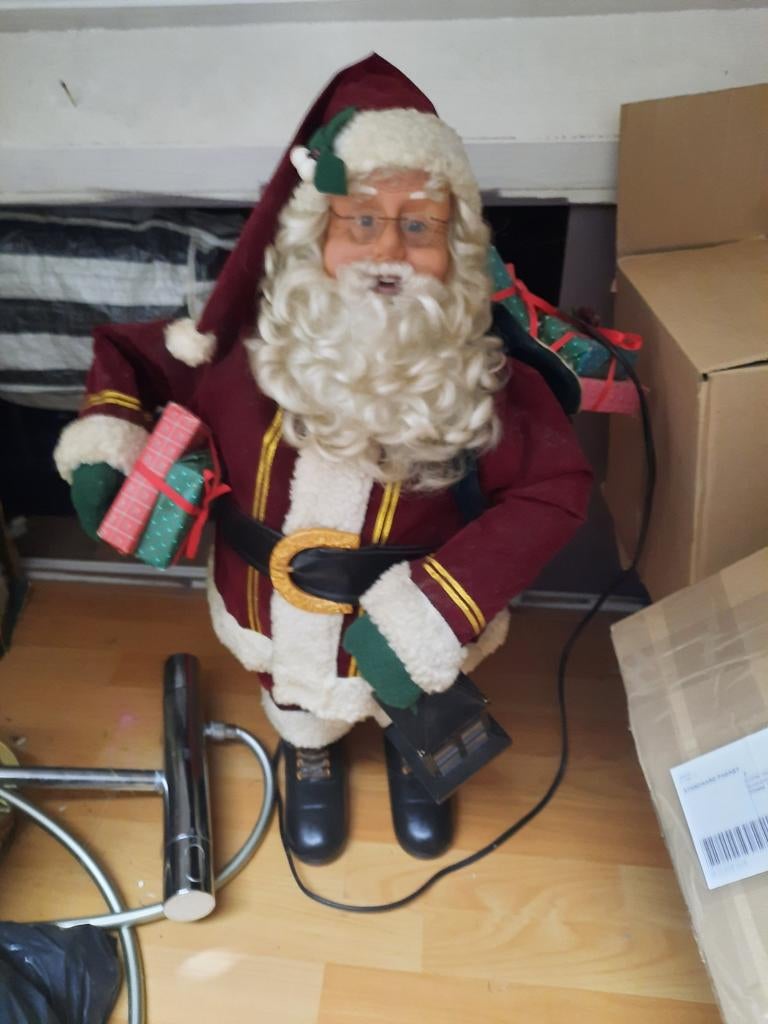 Mooie  kerstman met licht en beweging Holiday Creations, Diversen, Kerst, Gebruikt, Ophalen