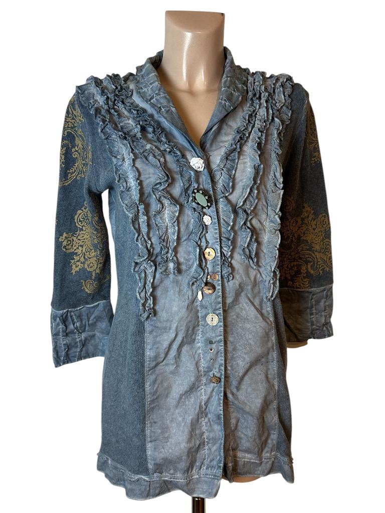 Elisa Cavaletti blouse M, Blauw, Ophalen of Verzenden, Zo goed als nieuw