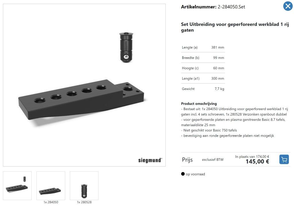 Origineel Siegmund verbeder set (nieuw), Doe-het-zelf en Verbouw, Ophalen of Verzenden, Nieuw