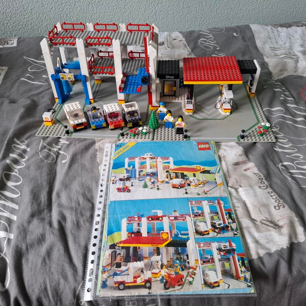 Vintage Lego Legoland 6394 Shell Tankstation, Ophalen of Verzenden, Gebruikt, Complete set, Lego