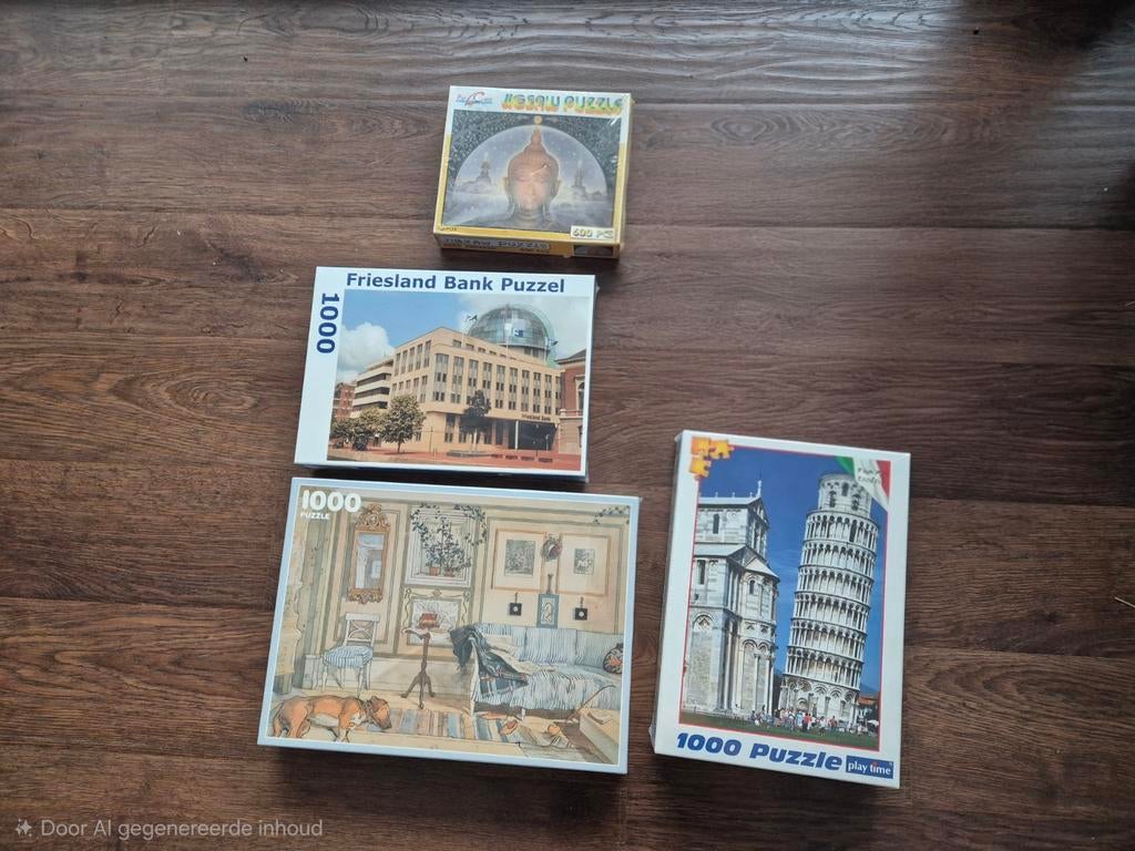 Vier Legpuzzels nieuw - Verschillende Afbeeldingen, Ophalen, 500 t/m 1500 stukjes, Nieuw, Legpuzzel