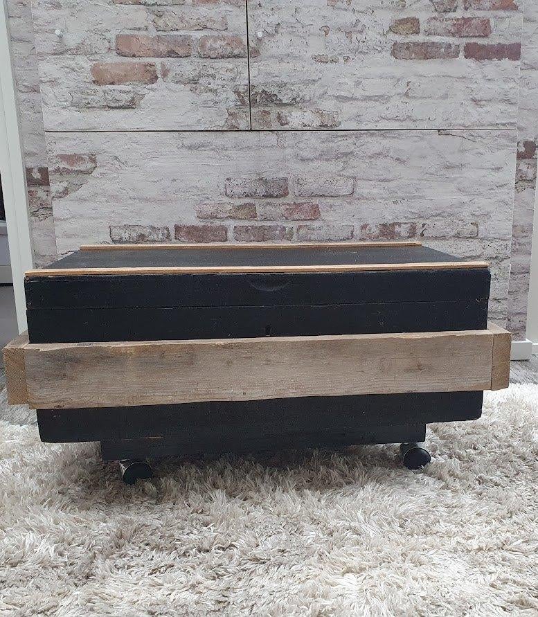 houten hutkoffer, Ophalen, Minder dan 50 cm, Gebruikt, 50 tot 100 cm