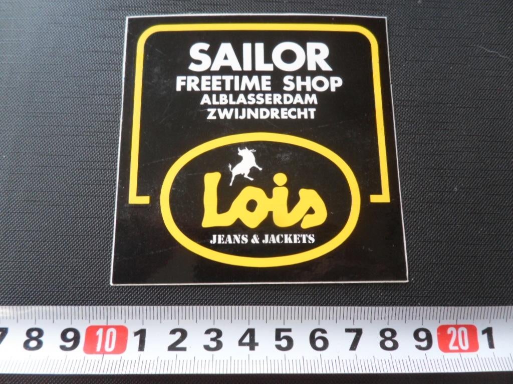 sticker 117 LOIS jeans SAILOR alblasserdam zwijndrecht, Verzamelen, Ophalen, Zo goed als nieuw