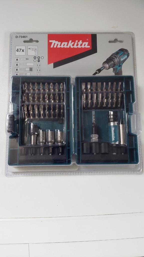 Nieuwe Makita 47-delige bitset D-73461, Doe-het-zelf en Verbouw, Gereedschap | Boormachines, Ophalen of Verzenden, Nieuw, Boor- en Schroefmachine