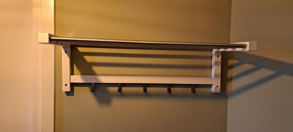 Ikea Tjusig Kapstok Wit, Huis en Inrichting, Wandkapstok, Ophalen of Verzenden, Zo goed als nieuw, Minder dan 100 cm