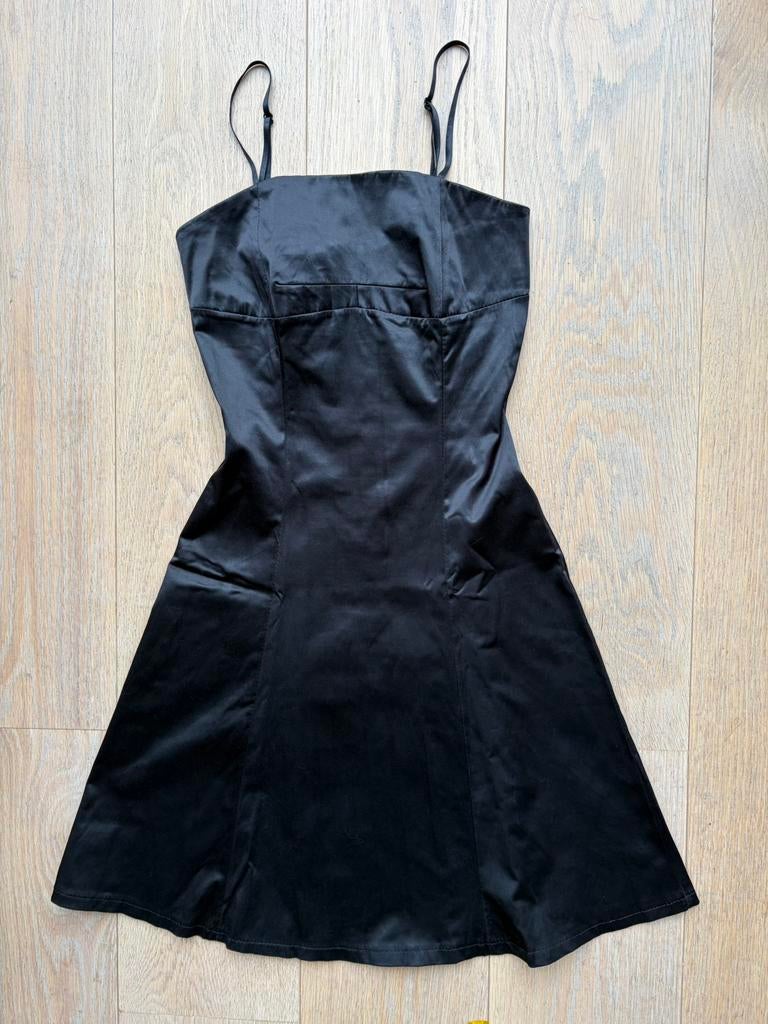 Zwarte cocktail jurk mt 36 als nieuw!, Zwart, Ophalen of Verzenden, Zo goed als nieuw, Maat 36 (S)