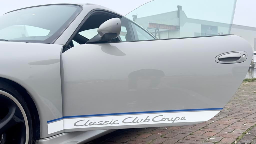Unieke Porsche 996 replica Classic Club Coupe met handbak ✅, Auto's, Achterwielaandrijving, Leder, Handgeschakeld, Particulier