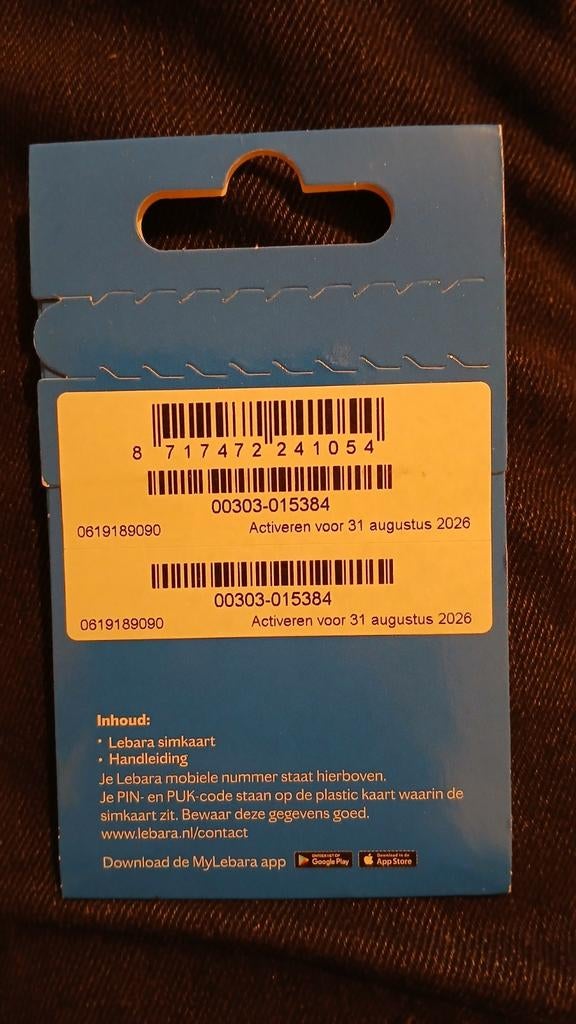 Lebara Simkaart 06.1918.9090 top nummer Gratis Verzending!!, Verzenden, Nieuw, KPN, Simkaart