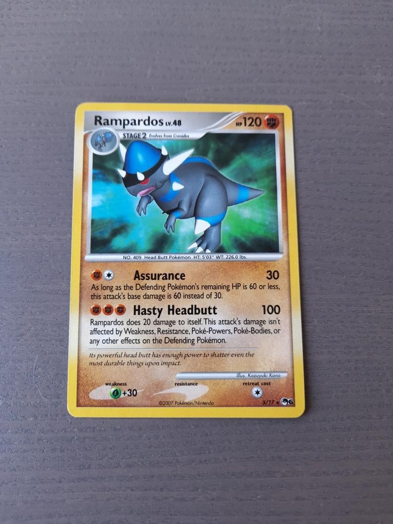 2007 pop series 6 5/17 rampardos non holo, Ophalen of Verzenden, Gebruikt, Losse kaart