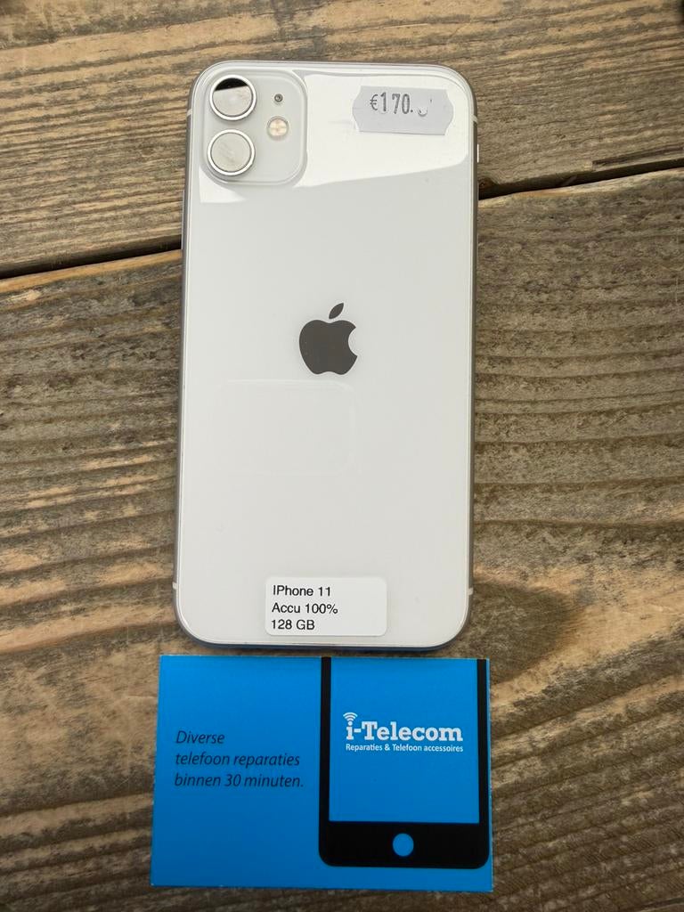 Iphone 11 white 128 GB met garantie 100%, Ophalen of Verzenden, Zo goed als nieuw, Overige typen, Apple iPhone