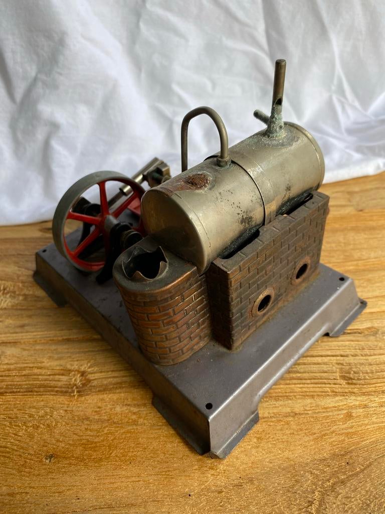 Antieke Stoommachine Model met Vliegwiel, Ophalen of Verzenden