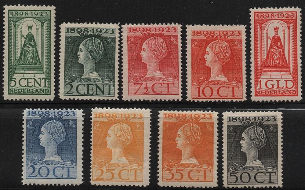 121 - 129 Postfris/Ongebruikt ( Wilhelmina Jubileum 1923 ), Postzegels en Munten, Postzegels | Nederland, Ophalen of Verzenden