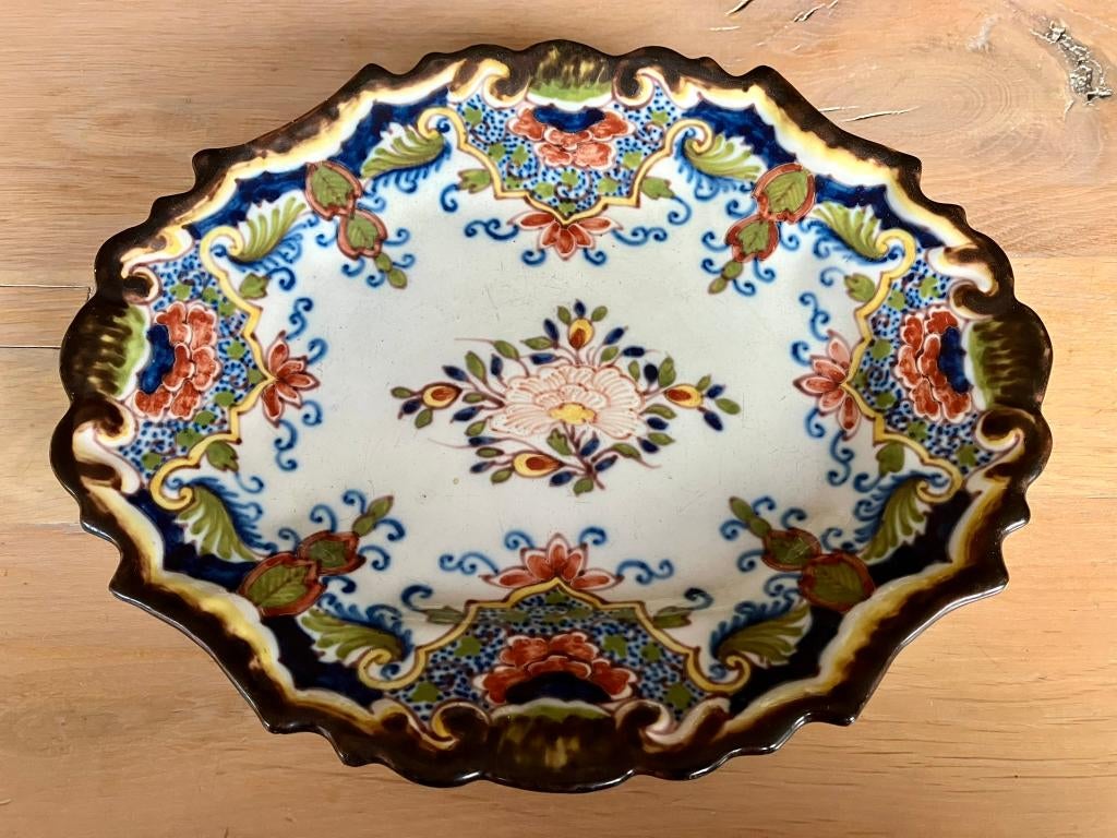 Tichelaar Makkum Holland 559 Polychrome schaal 26 cm ca 1959, Antiek en Kunst, Ophalen of Verzenden