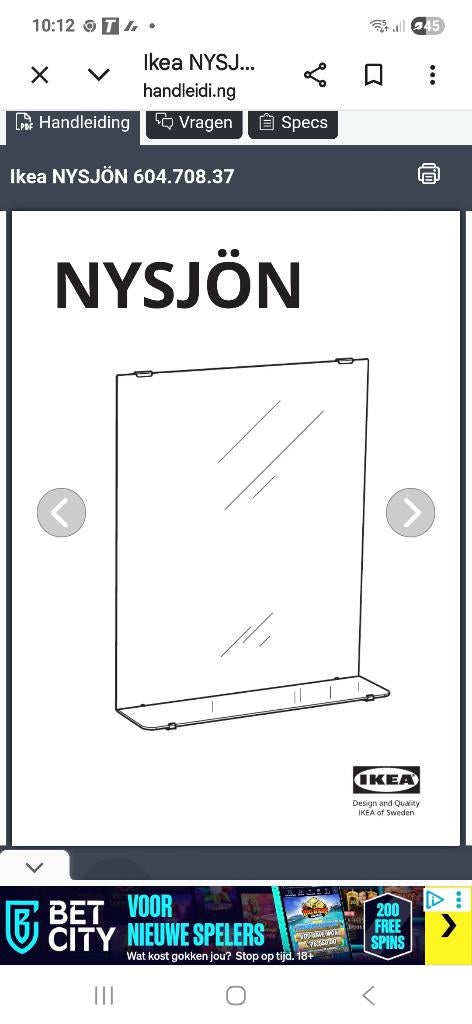 badkamer spiegel, Ophalen, Overige typen, Nieuw, 50 tot 100 cm