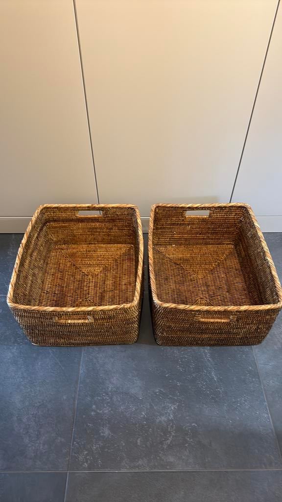 Birma rieten manden, Ophalen of Verzenden, Zo goed als nieuw, Rechthoekig, Riet