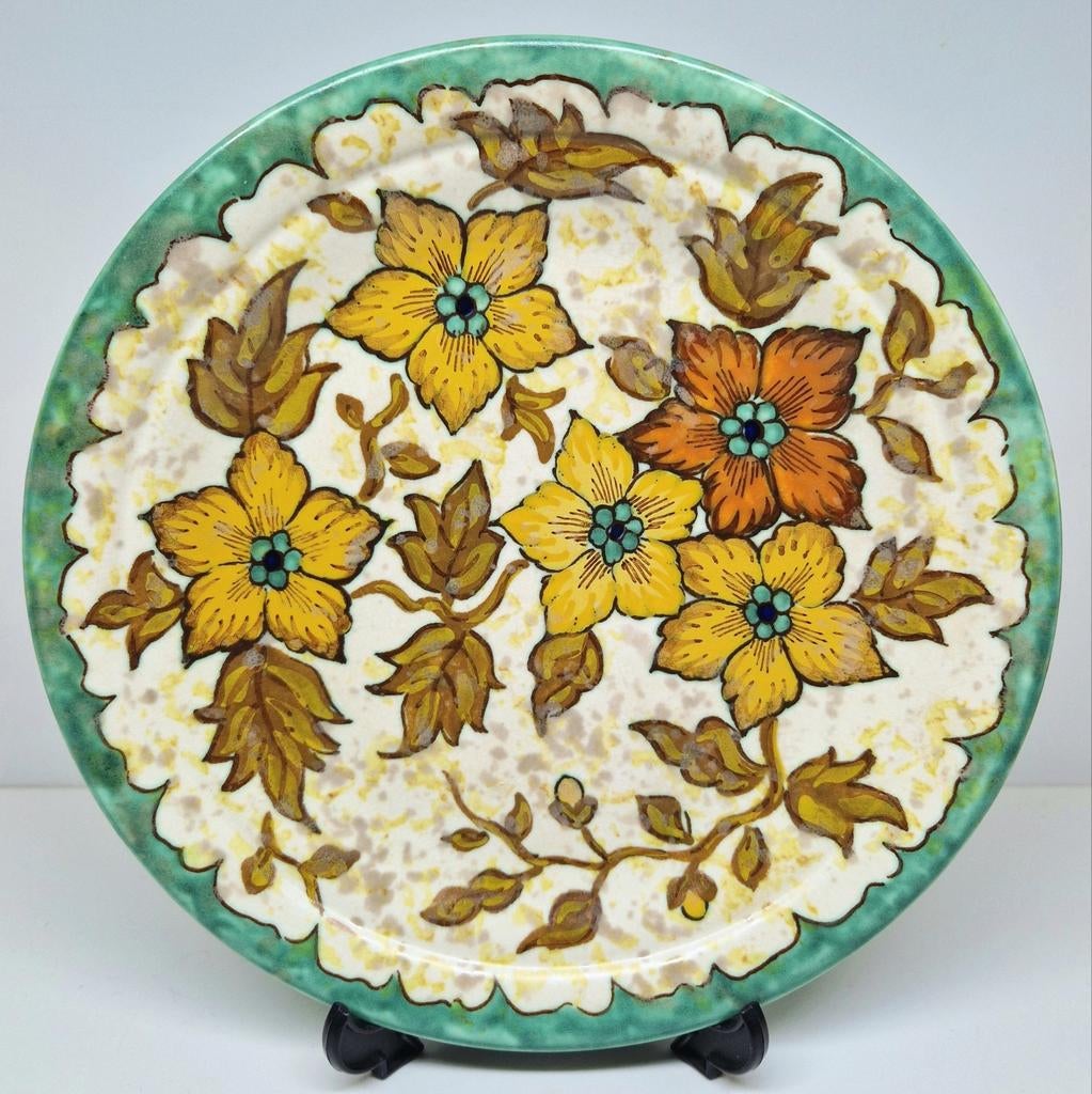 Sierbord Treso decor Plateelfabriek Zuid-Holland Gouda, 1922, Ophalen of Verzenden