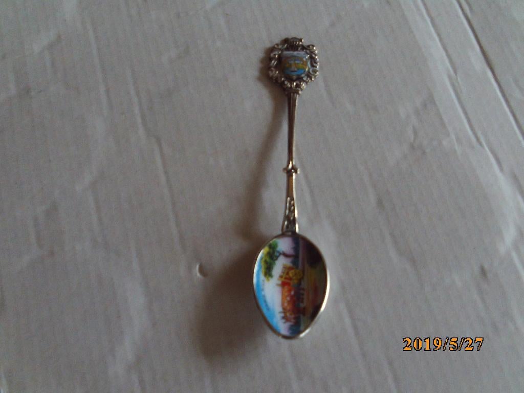 lepeltje costa rica met geëmailleerde schep, Verzamelen, Ophalen of Verzenden, Gebruikt