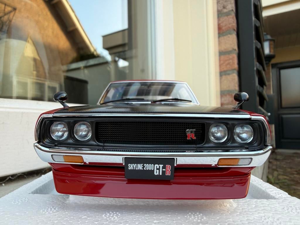 1:18 Nissan Skyline 2000 GT-R KPGC110 rood Autoart 77478, Auto, Autoart, Nieuw, Ophalen of Verzenden
