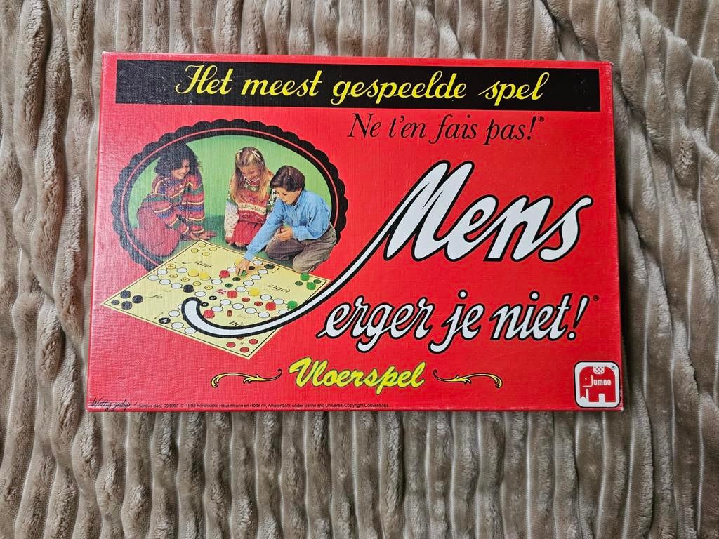 Mens erger je niet vloerspel, Ophalen of Verzenden, Gebruikt