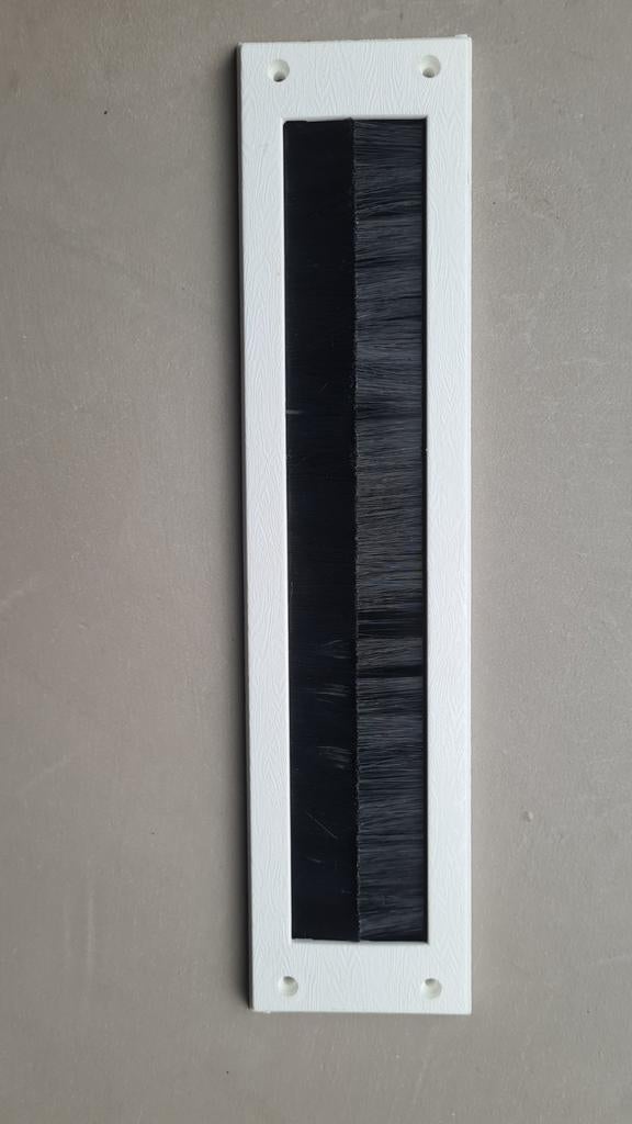 Brievenbusklep met borstels - Wit - Nieuw, Kunststof, Brievenbusklep, Nieuw, Ophalen of Verzenden