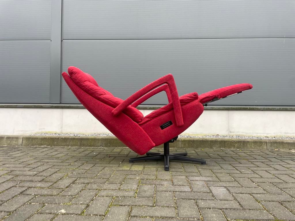 Mooie elektrische rode relax fauteuil / relaxstoel L, Huis en Inrichting, Fauteuils, Ophalen, Minder dan 75 cm, Zo goed als nieuw