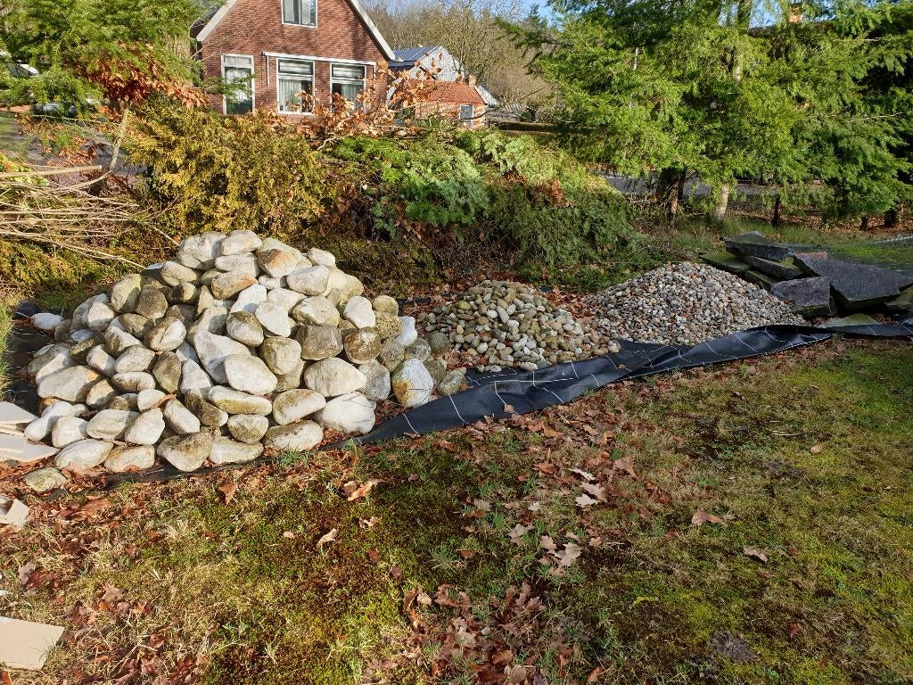 Keien grote / kleine en grind, Tuin en Terras, Grind, Keien en Split, Ophalen, Gebruikt