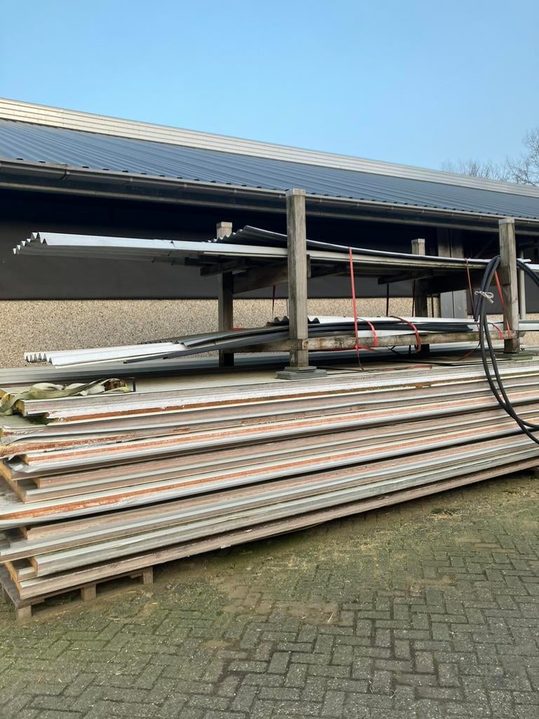 Stevige golfplaten geschikt als dakplaten, Ophalen of Verzenden, Zo goed als nieuw, 15 m² of meer, Golfplaat