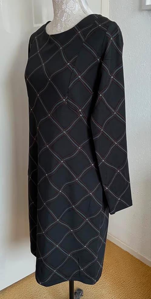 Smashed Lemon donkergroene jurk maat 40, Kleding | Dames, Maat 38/40 (M), Ophalen of Verzenden, Zo goed als nieuw, Knielengte