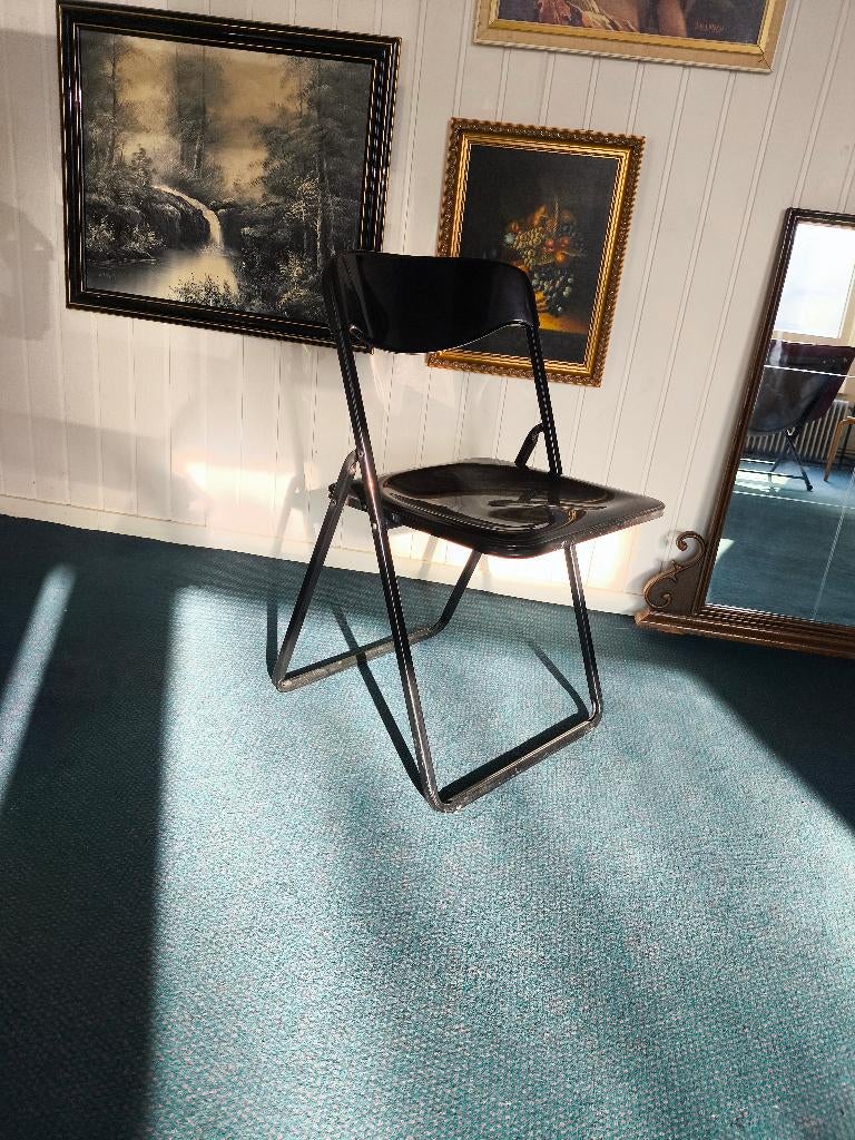 IKEA TED klapstoel – Niels Gammelgaard (zwart), Kunststof, Gebruikt, Zwart, Ophalen of Verzenden