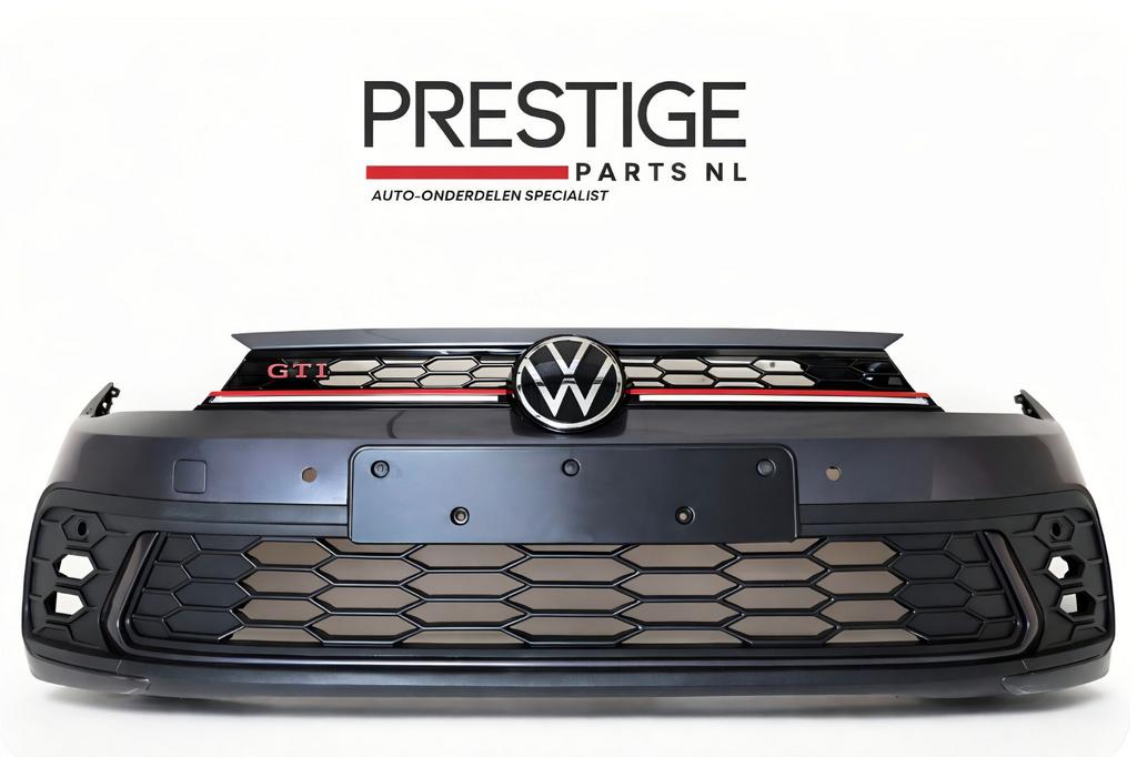 Voorbumper VW Polo 2G AW Facelift GTI LED GRILL PDC bj.2022-, Gebruikt, -, Voor, Ophalen of Verzenden