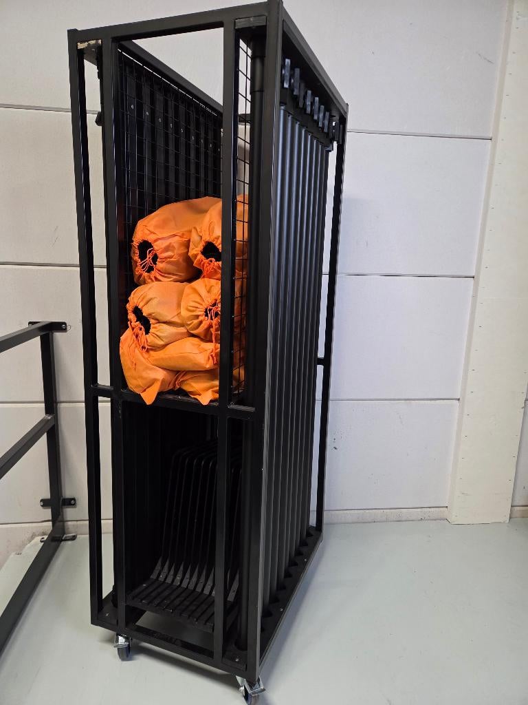 Wentex Pipe & Drape set met trolley (zwart) | z.g.a.n., Ophalen, Zo goed als nieuw, Overige typen