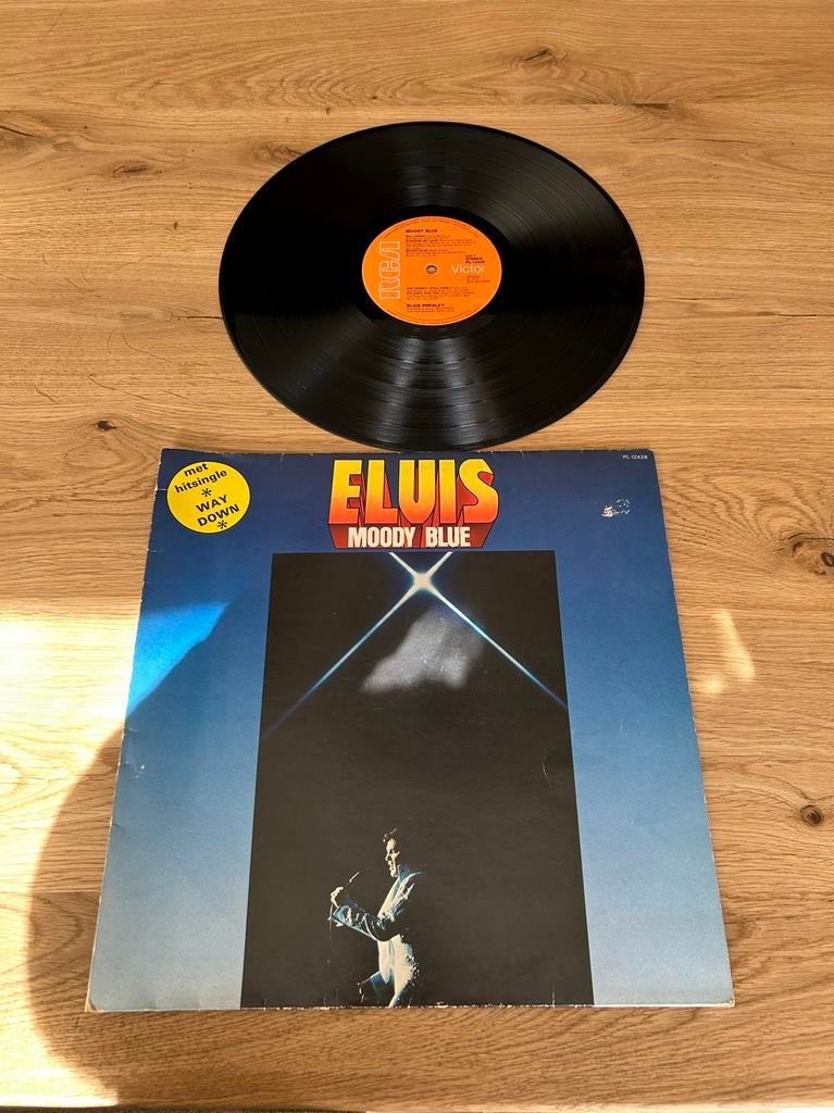 LP Elvis Moody Blue, Cd's en Dvd's, Gebruikt, 1970 - 1979, 12 inch, Fotohoes