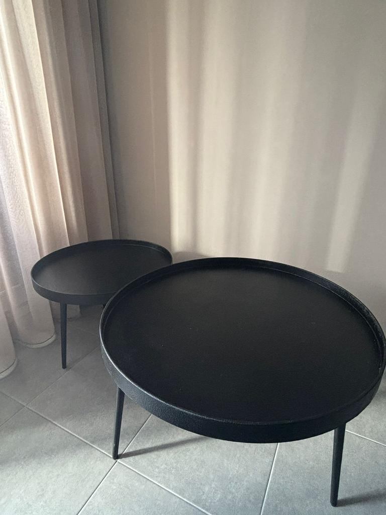 2 delige salontafel set, Huis en Inrichting, Tafels | Salontafels, Ophalen, 50 tot 100 cm, Rond, 50 tot 100 cm