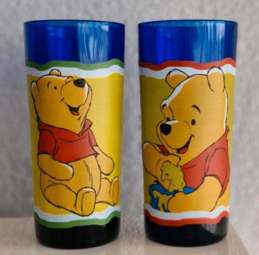Twee Disney glazen Winnie de Pooh, Verzamelen, Glas en Borrelglaasjes, Ophalen of Verzenden, Zo goed als nieuw
