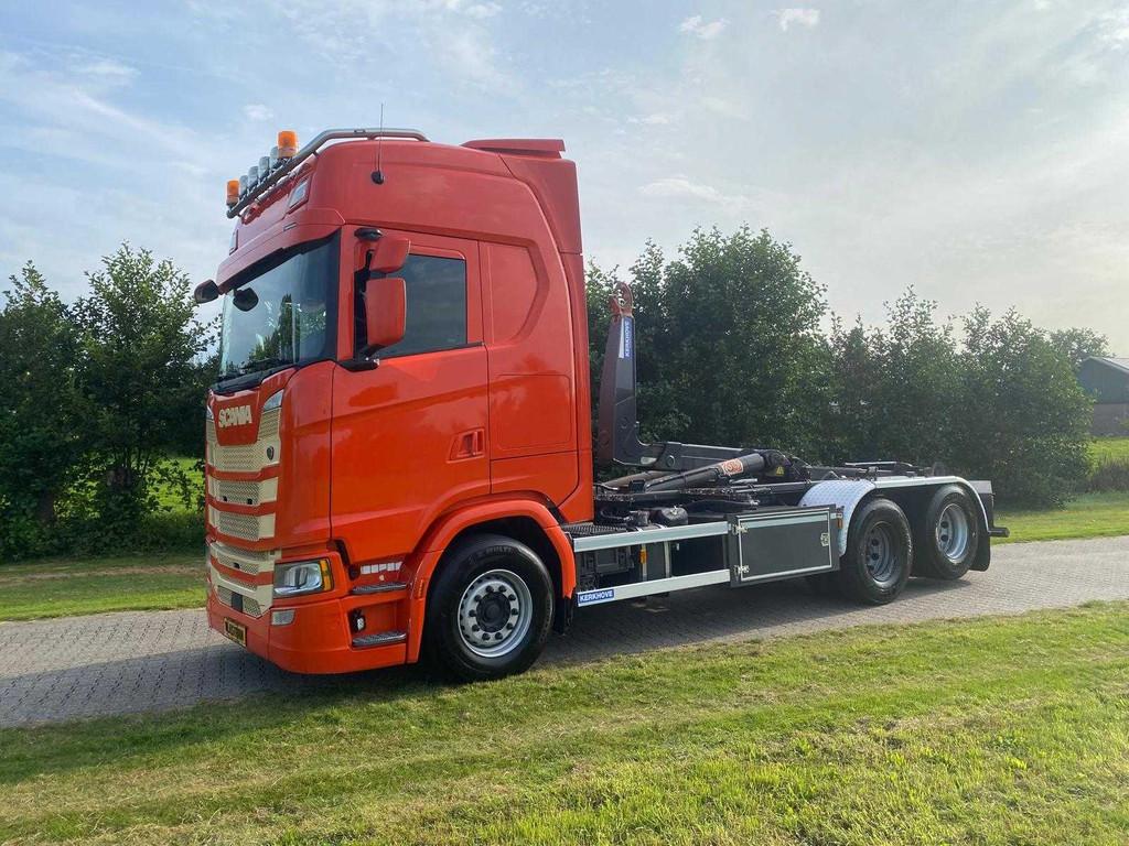 Scania - S500 - 6x2 - 25 ton haakarm - Vrachtwagen - Volluch, Auto's, Euro 6, Scania, Overige brandstoffen, Bedrijf