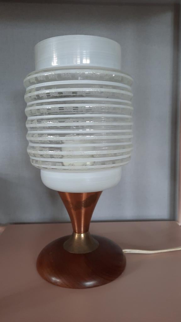 Vintage oude retro tafellamp antiek jaren 60, Ophalen of Verzenden, Gebruikt, Minder dan 50 cm