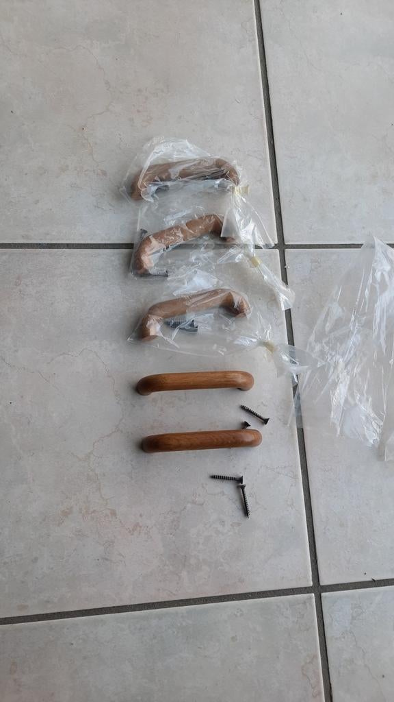 Kastgrepen 5x eiken, Huis en Inrichting, Ophalen of Verzenden, Nieuw, 25 tot 50 cm, Minder dan 100 cm