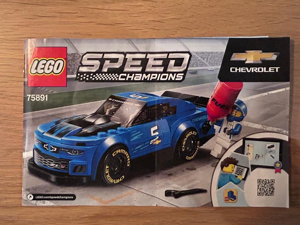 LEGO Speed Champions Chevrolet Camaro ZL1 Racewagen 75891, Compleet, Lego, Zo goed als nieuw, Complete set
